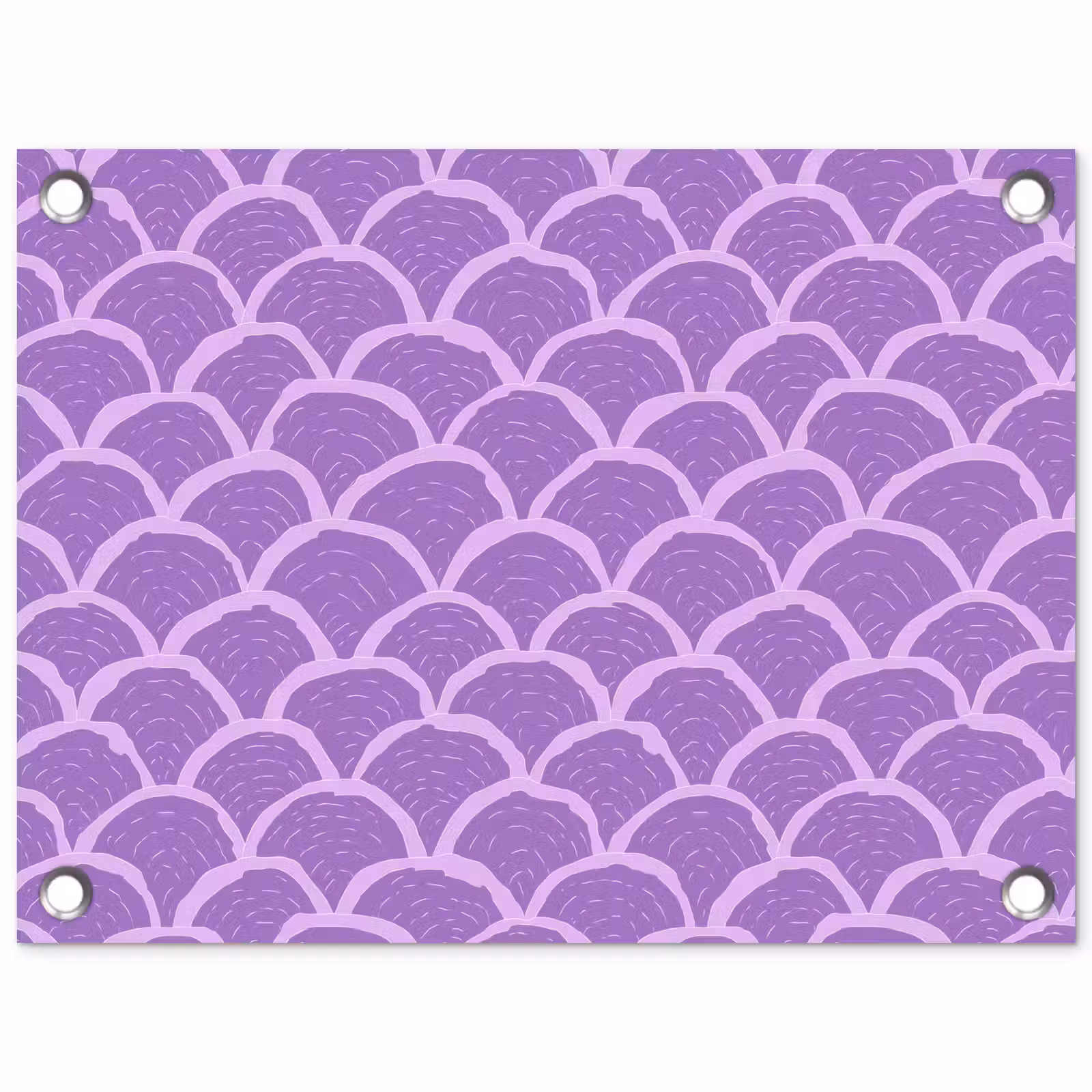 Gartenposter - Lila – Schuppen – Muscheln – Handgezeichnet – Muster — 1