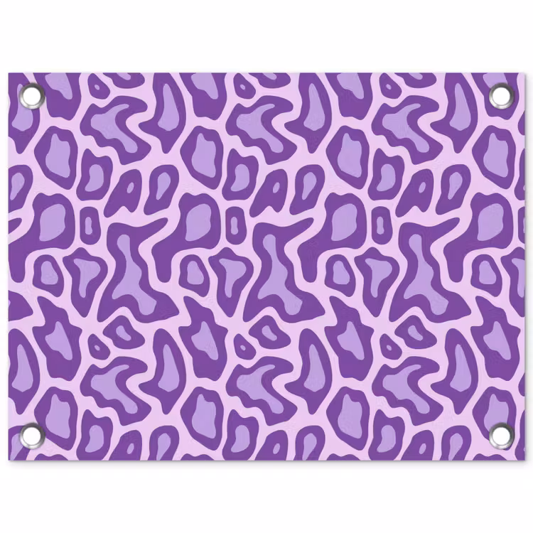 Gartenposter - Lila – Abstrakt – Leopard – Flecken – Groovy – Muster — 1