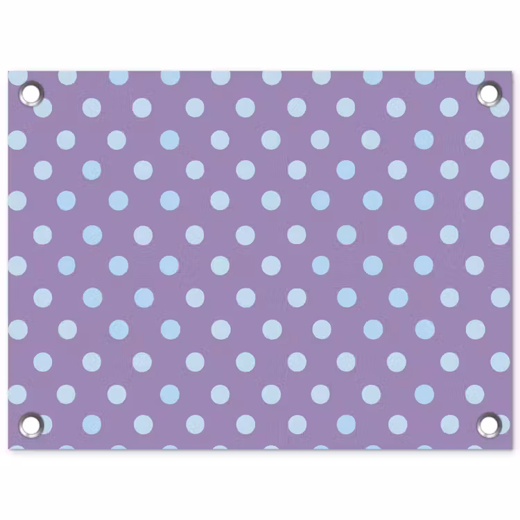Gartenposter - Lila – Blau – Geometrisch – Punkte – Polka Dot – Muster — 1