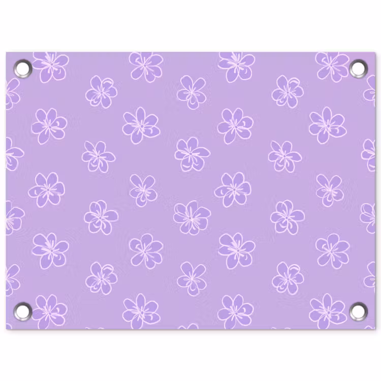Gartenposter - Lila – Botanisch – Blumen – Handgezeichnet – Muster — 1