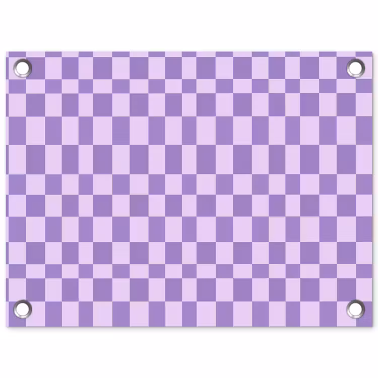 Gartenposter - Lila – Geometrisch – Schachbrettmuster – Blöcke – Muster — 1