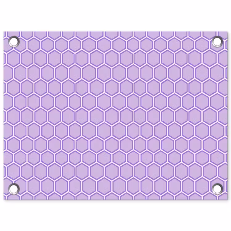 Gartenposter - Lila – Geometrisch – Wabenmuster – Bienenwabe – Muster — 1