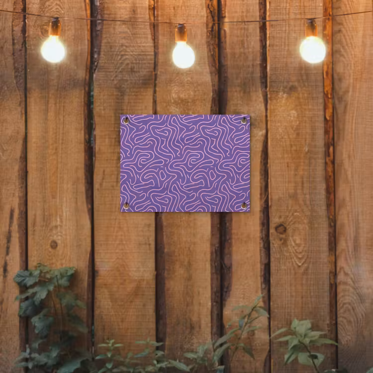 Gartenposter - Lila – Rosa – Abstrakt – Linien – Labyrinth – Muster — 2