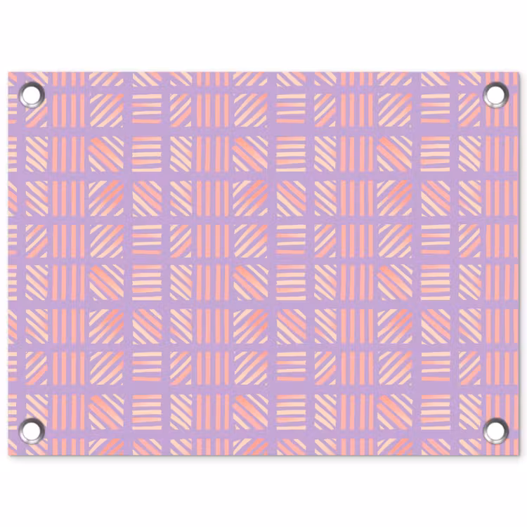 Gartenposter - Lila – Rosa – Geometrisch – Streifen – Blöcke – Muster — 1