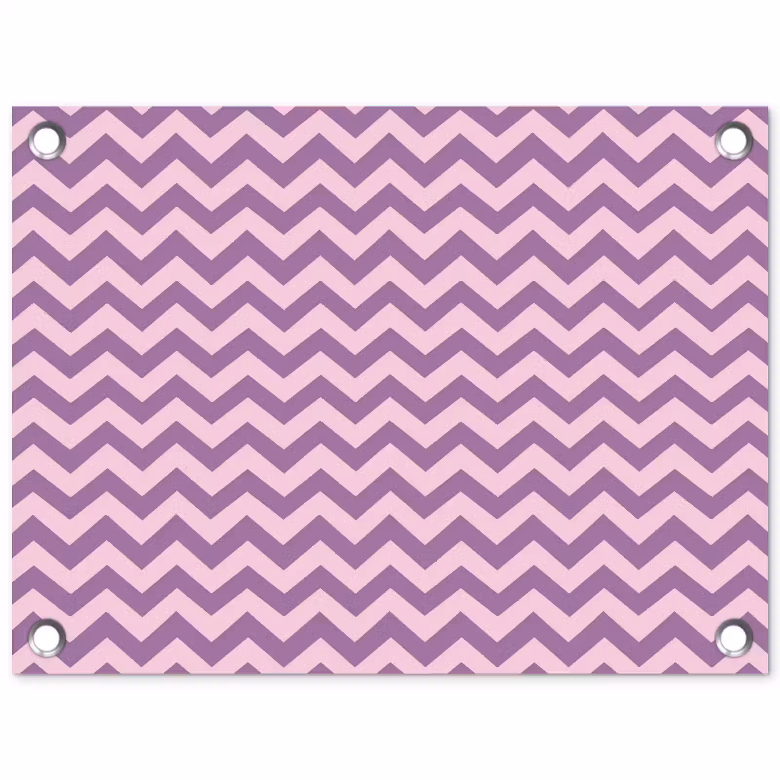 Gartenposter - Lila – Rosa – Geometrisch – Chevron – Zickzack – Muster — 1