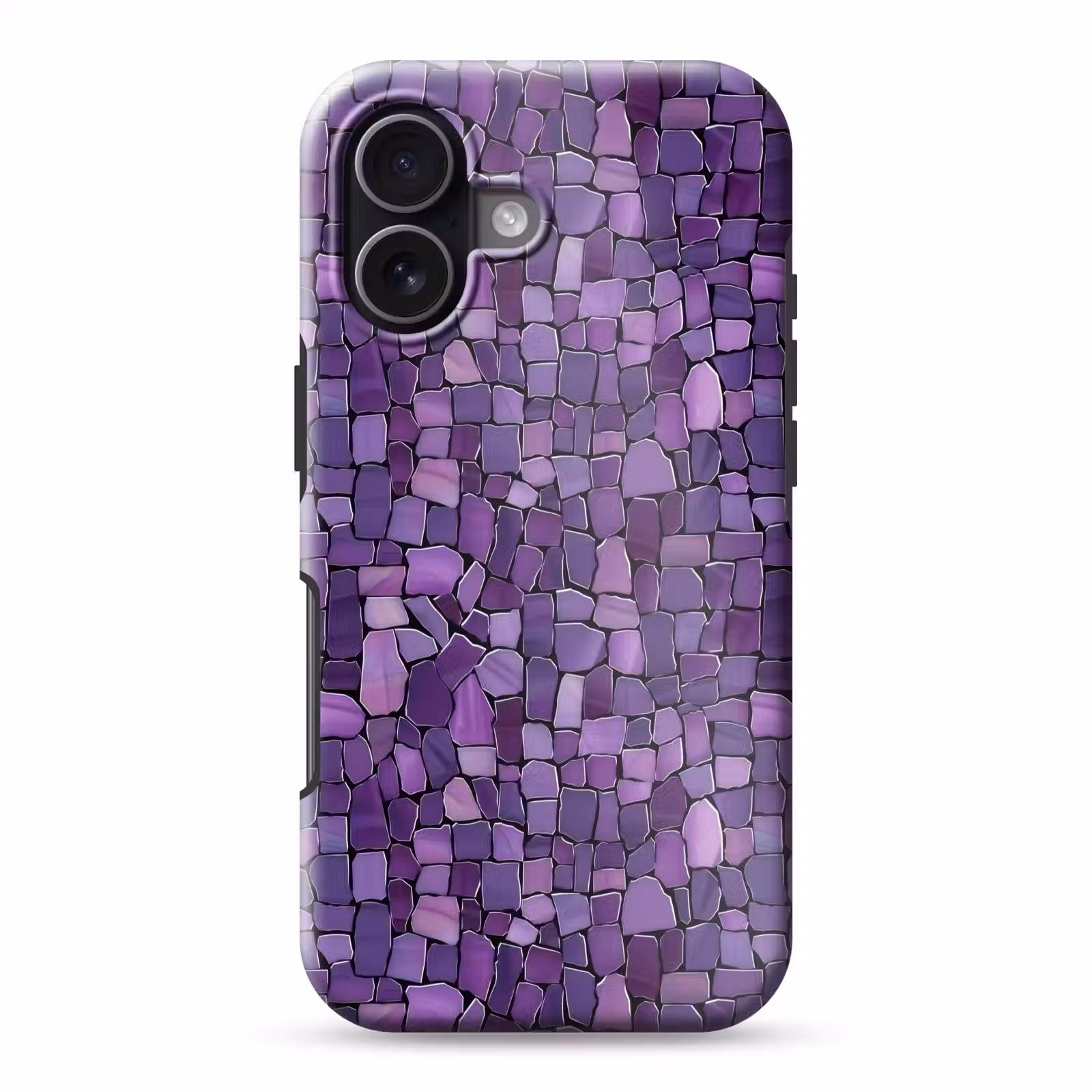Handyhülle Toughcase - Lila – Mosaik – Scherben – Stein – Muster — 1