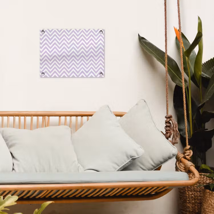Gartenposter - Lila – Geometrisch – Chevron – Zickzack – Muster — 4