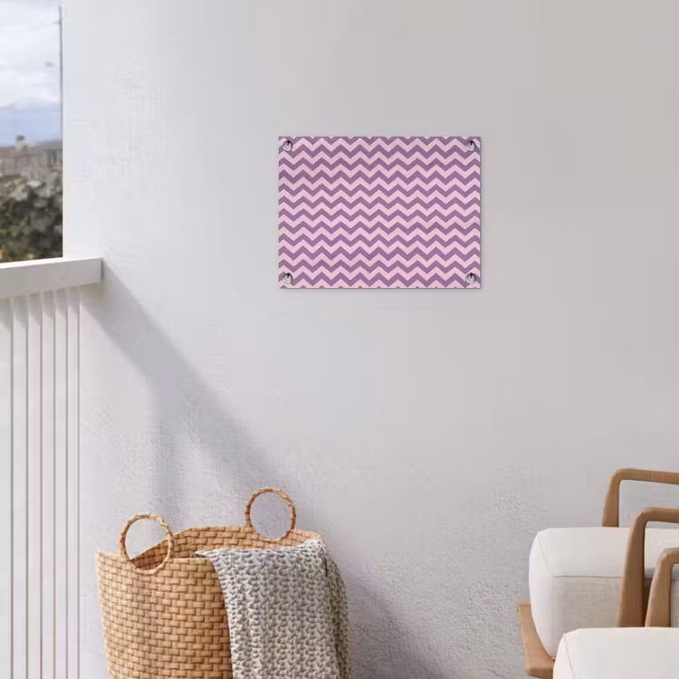 Gartenposter - Lila – Rosa – Geometrisch – Chevron – Zickzack – Muster — 5