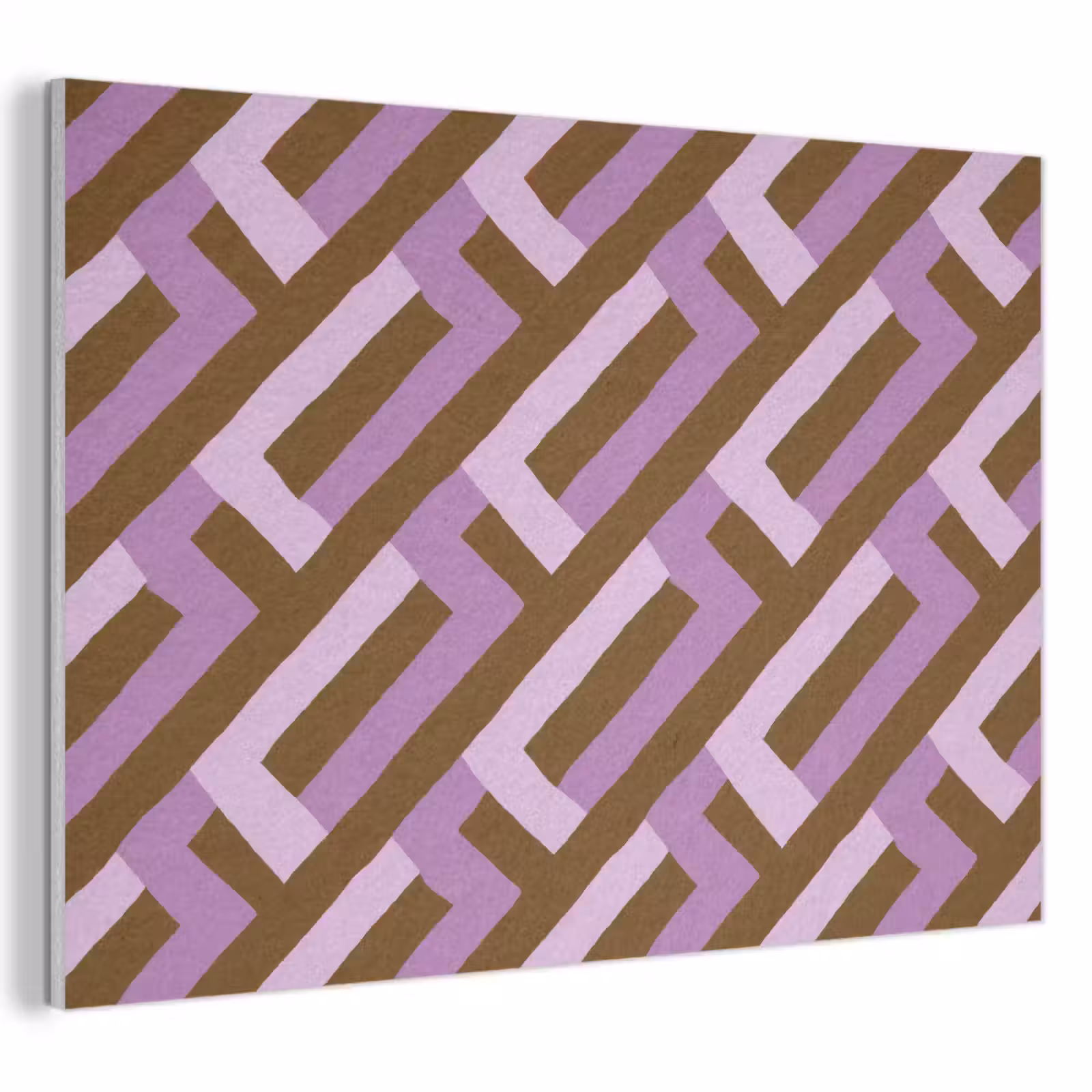 Akustikbild - Braun – Rosa – Geometrisch – Mäander – Muster — 1