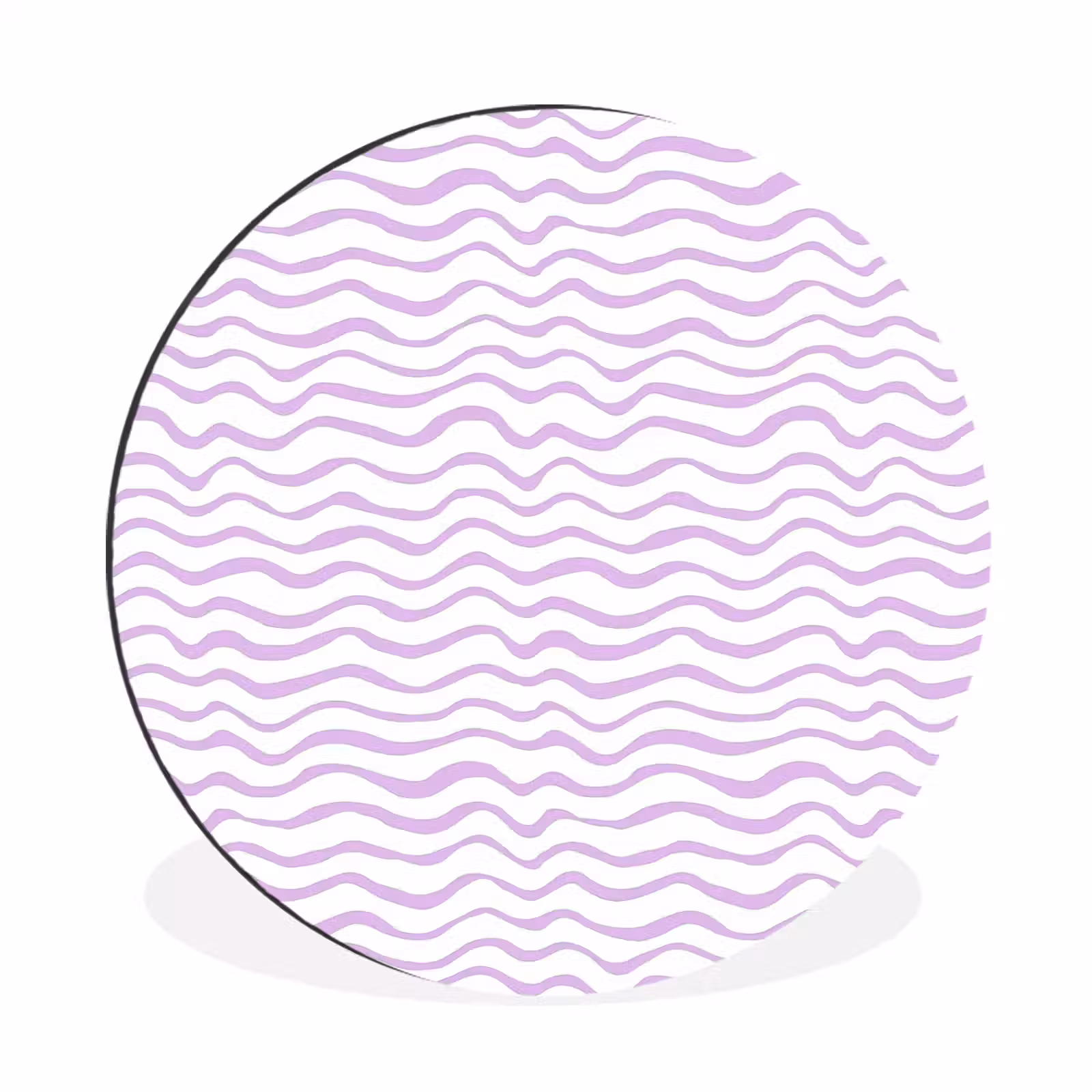 Alu-Dibond-Bild Rund - Lila – Geometrisch – Wellen – Linien – Muster — 1