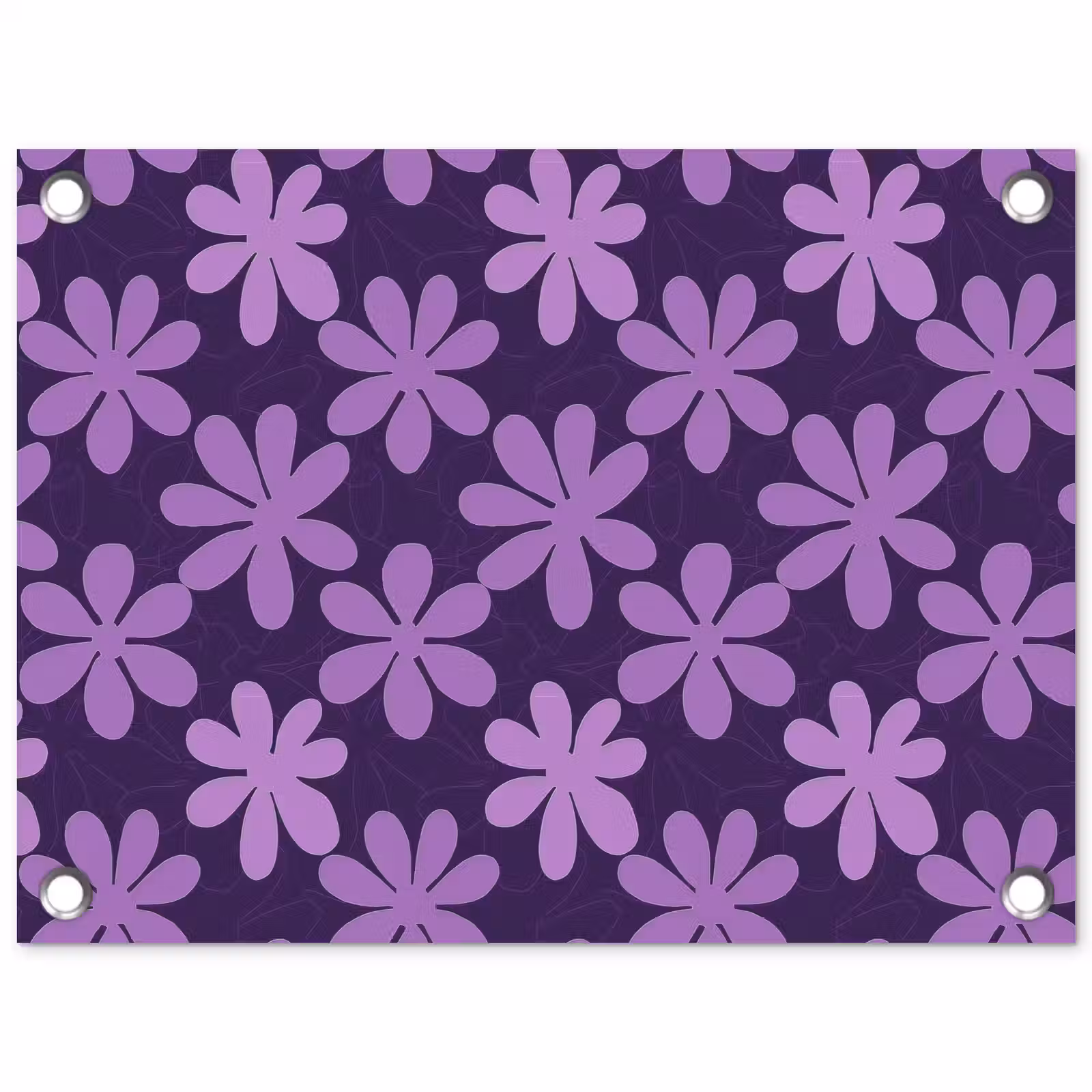Gartenposter - Lila – Botanisch – Blumen – Retro – Muster — 1