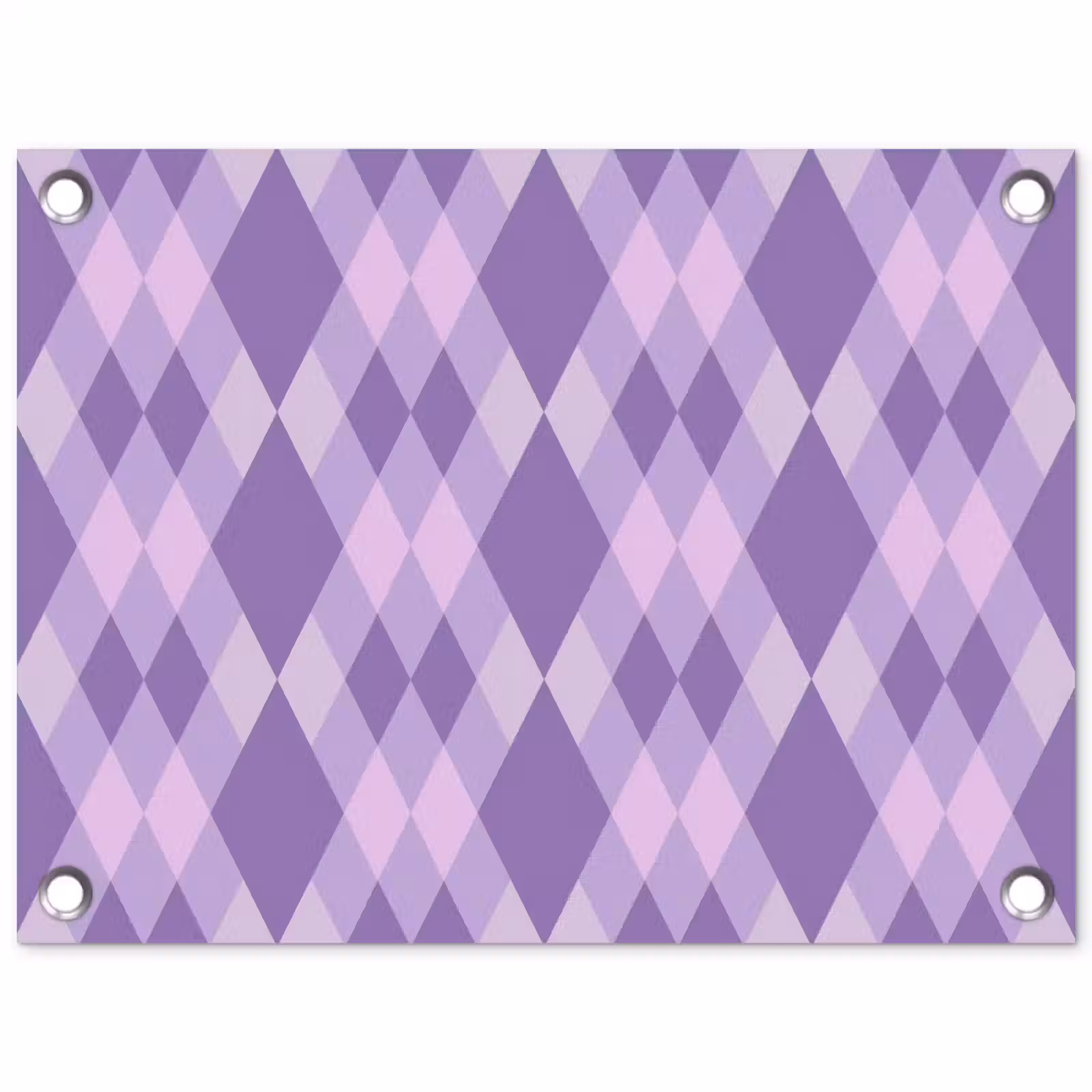 Gartenposter - Lila – Geometrisch – Rauten – Argyle – Muster — 1