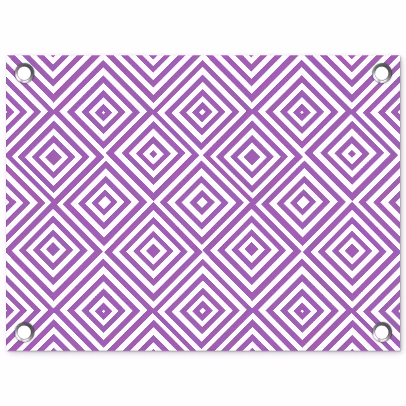 Gartenposter - Lila – Geometrisch – Rauten – Konzentrisch – Muster — 1