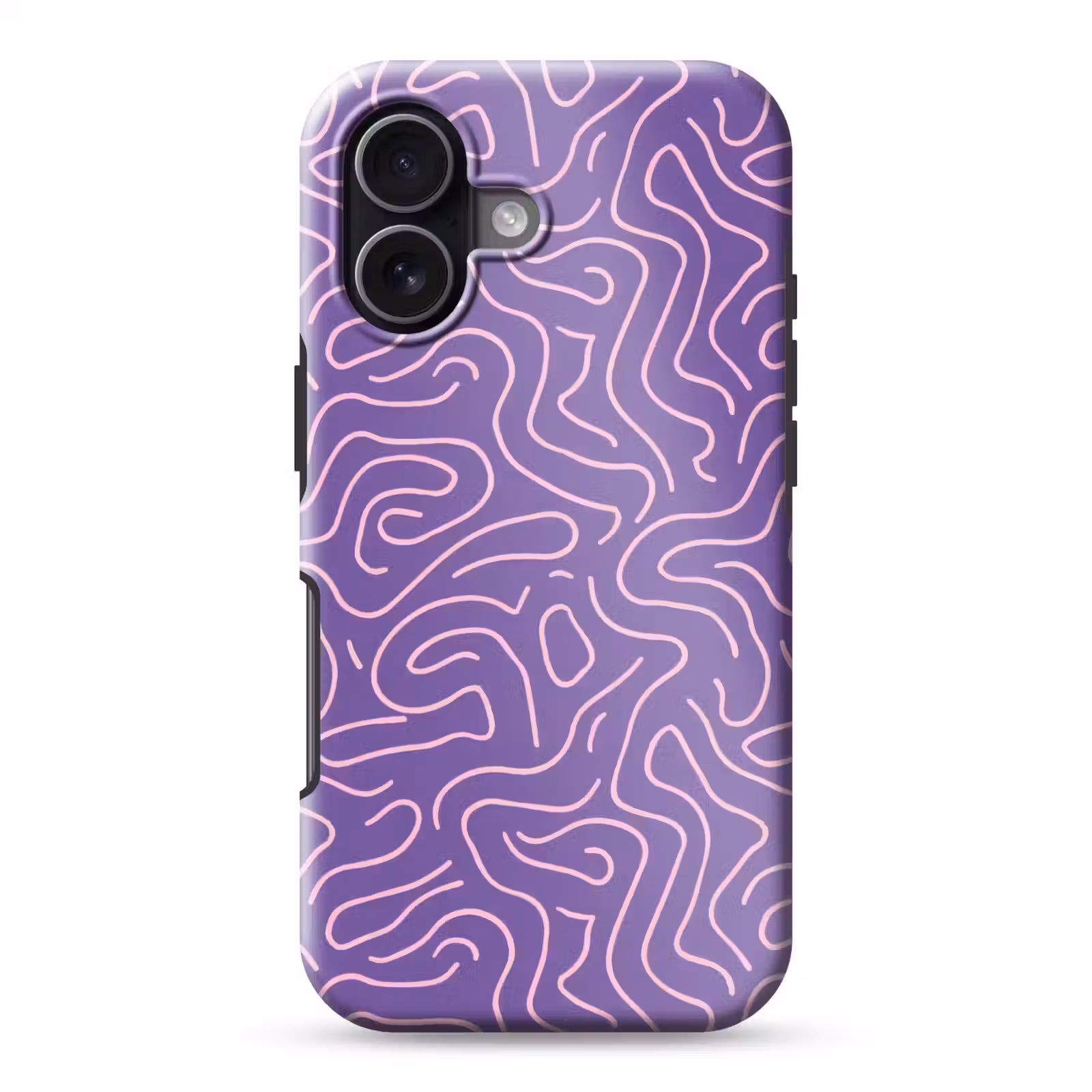 Handyhülle Toughcase - Lila – Rosa – Abstrakt – Linien – Labyrinth – Muster — 1