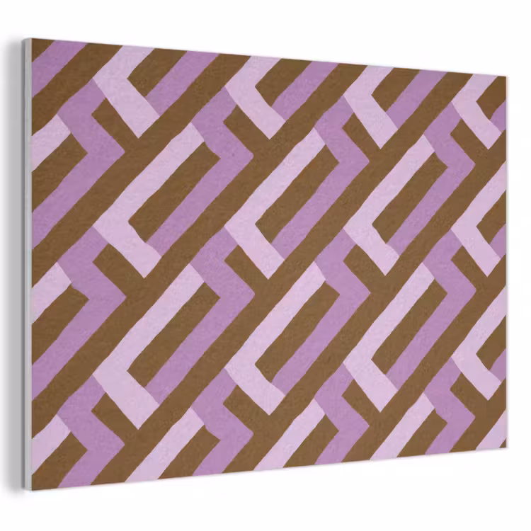 Akustikbild - Braun – Rosa – Geometrisch – Mäander – Muster — 1