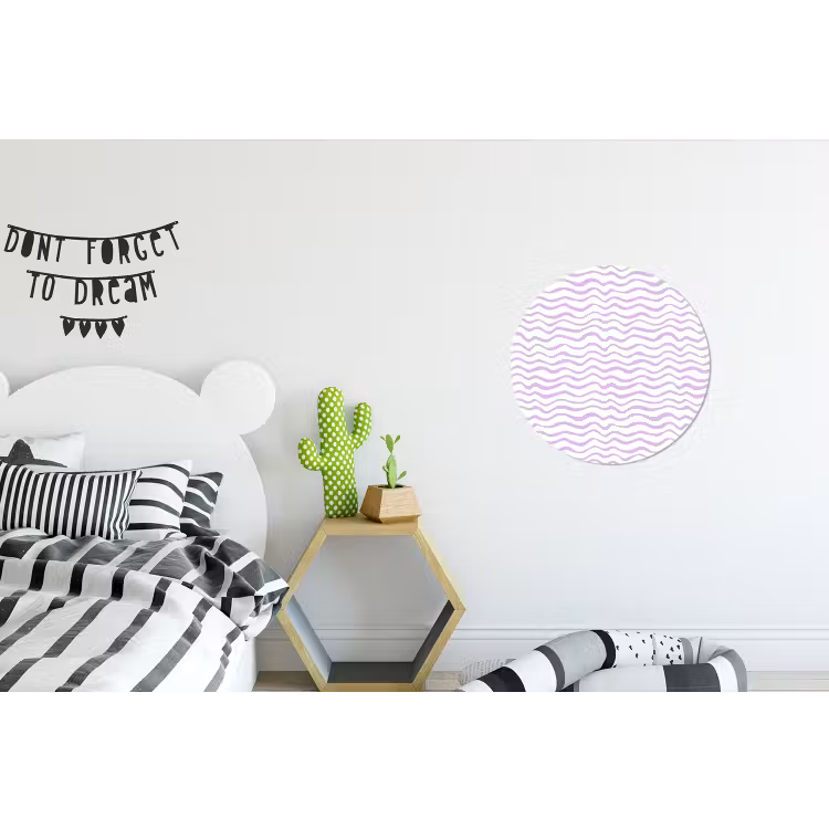 Alu-Dibond-Bild Rund - Lila – Geometrisch – Wellen – Linien – Muster — 4
