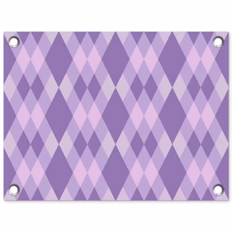 Gartenposter - Lila – Geometrisch – Rauten – Argyle – Muster — 1