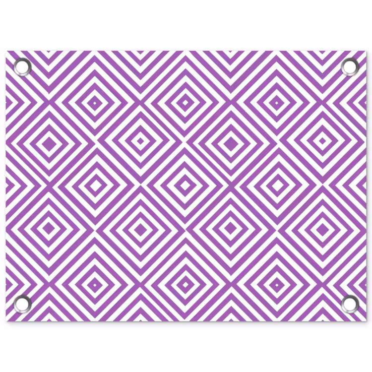 Gartenposter - Lila – Geometrisch – Rauten – Konzentrisch – Muster — 1
