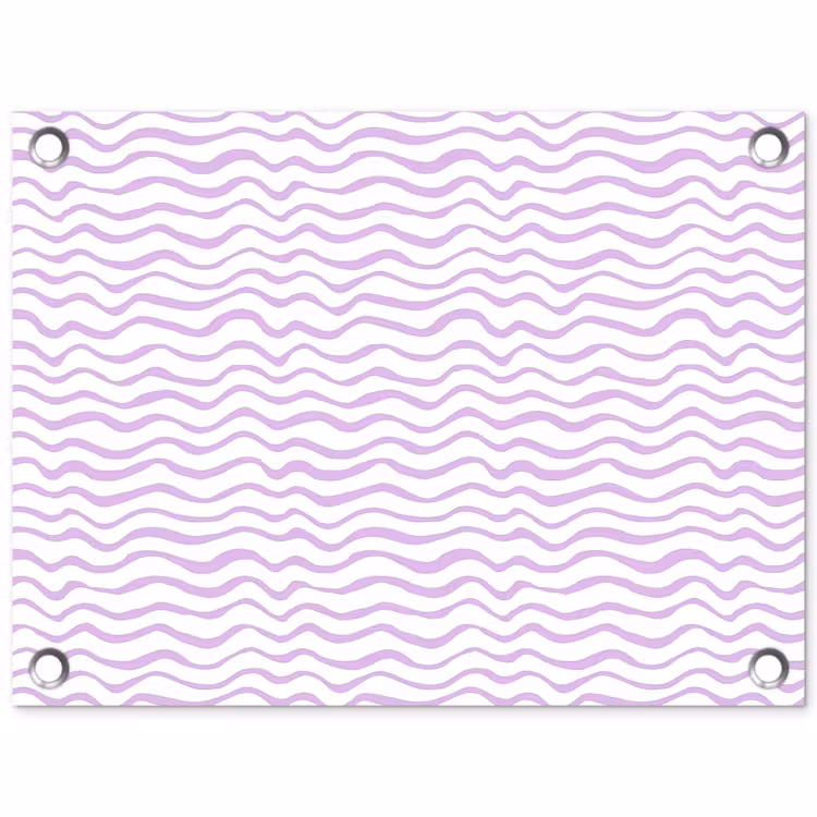 Gartenposter - Lila – Geometrisch – Wellen – Linien – Muster — 1