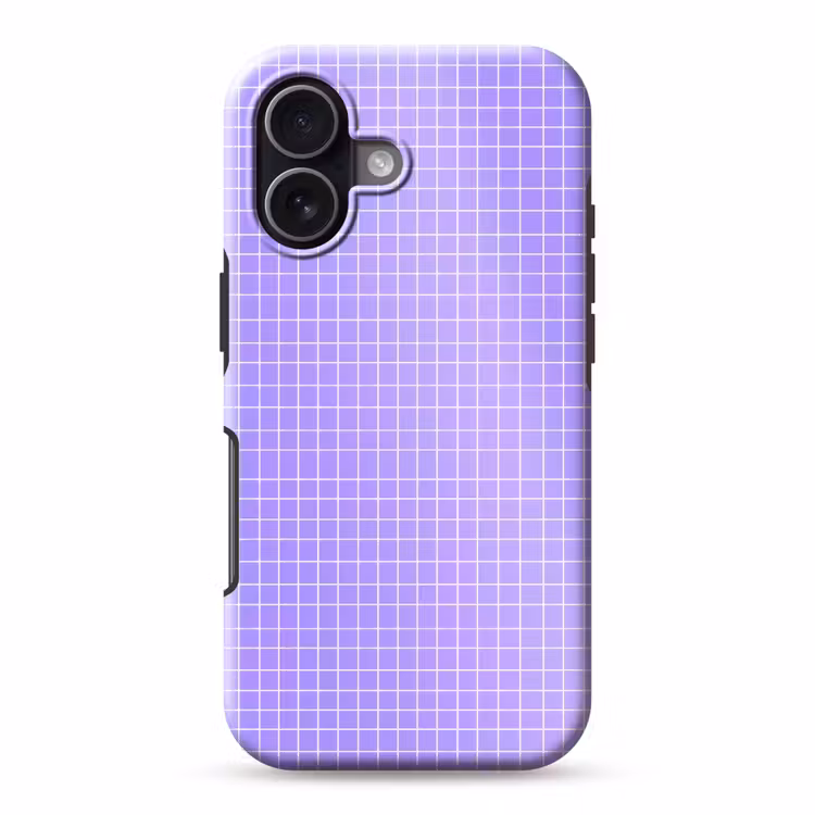 Handyhülle Toughcase - Lila – Geometrisch – Raster – Minimalistisch – Muster — 1