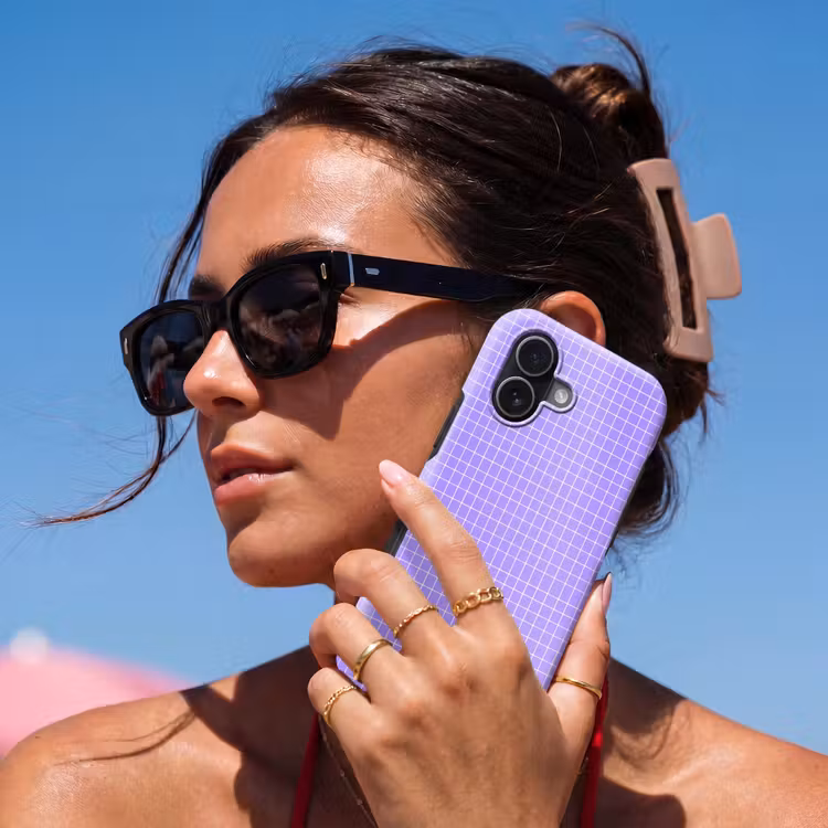 Handyhülle Toughcase - Lila – Geometrisch – Raster – Minimalistisch – Muster — 6