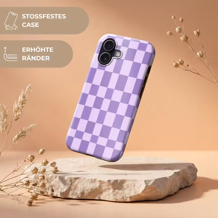 Handyhülle Toughcase - Lila – Geometrisch – Schachbrettmuster – Blöcke – Muster — 5