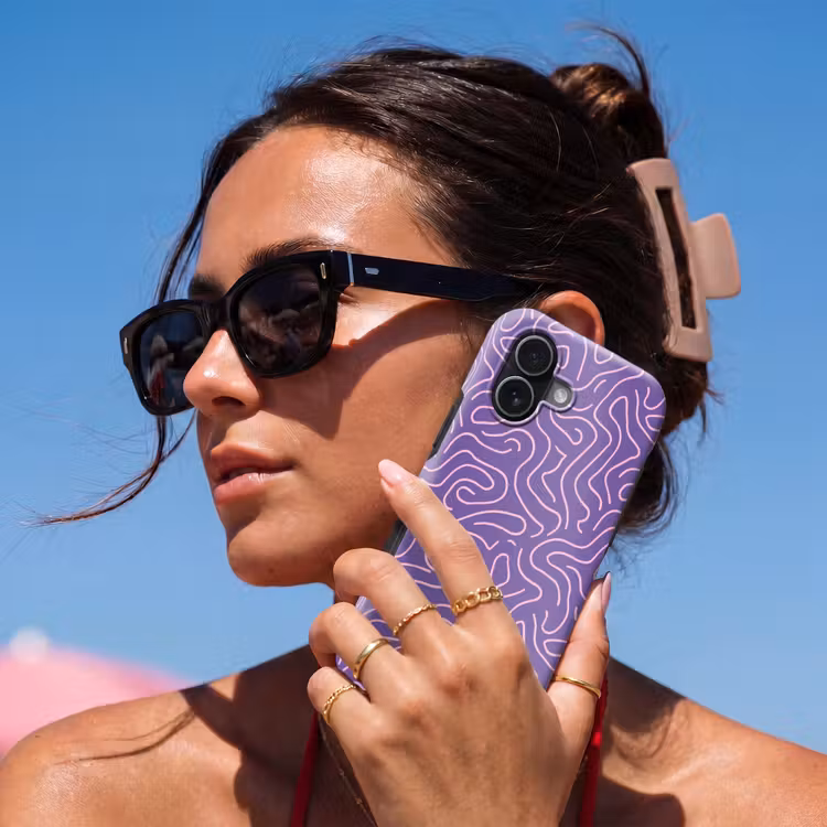 Handyhülle Toughcase - Lila – Rosa – Abstrakt – Linien – Labyrinth – Muster — 6