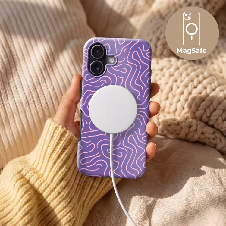 Handyhülle Toughcase - Lila – Rosa – Abstrakt – Linien – Labyrinth – Muster — 8