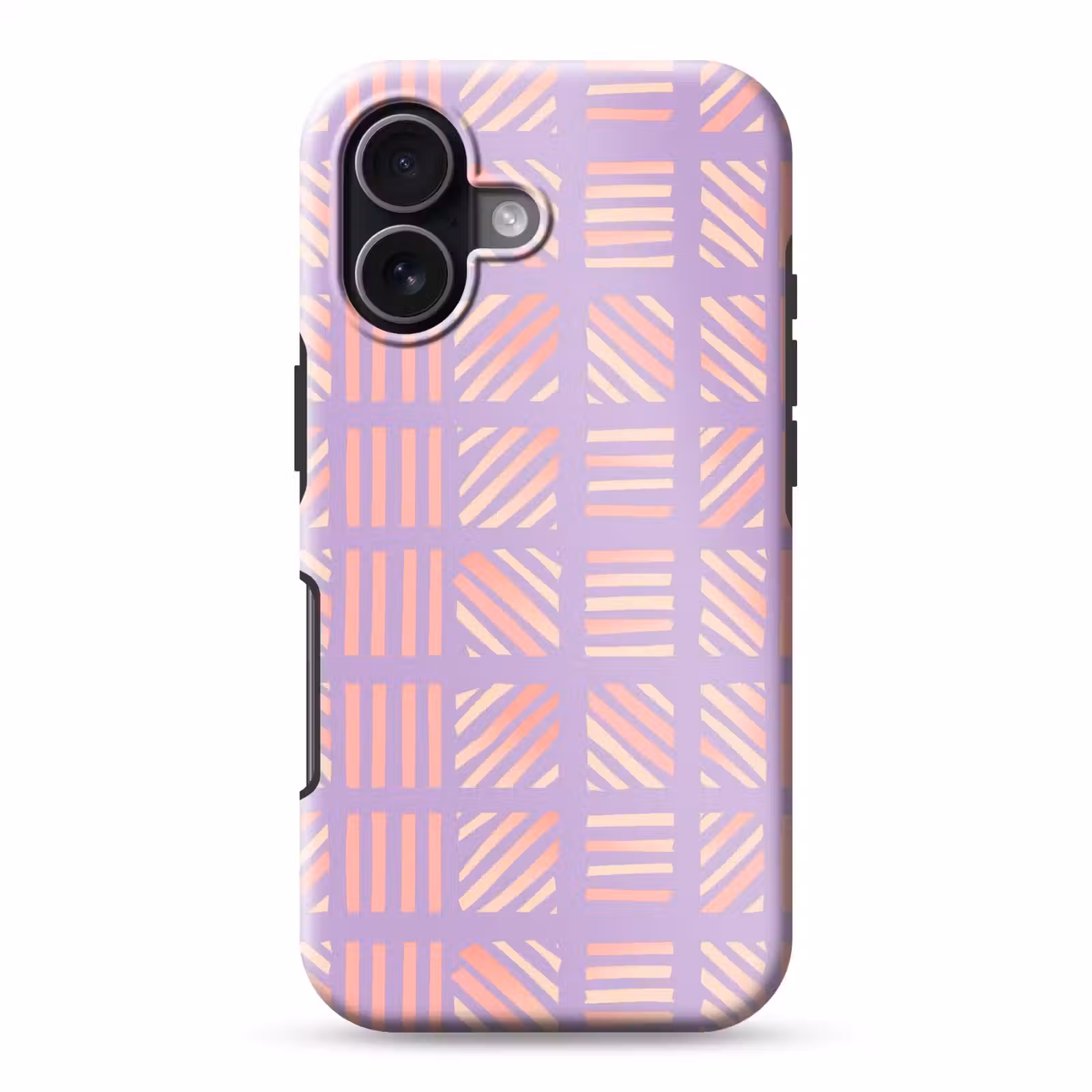 Handyhülle Toughcase - Lila – Rosa – Geometrisch – Streifen – Blöcke – Muster — 1