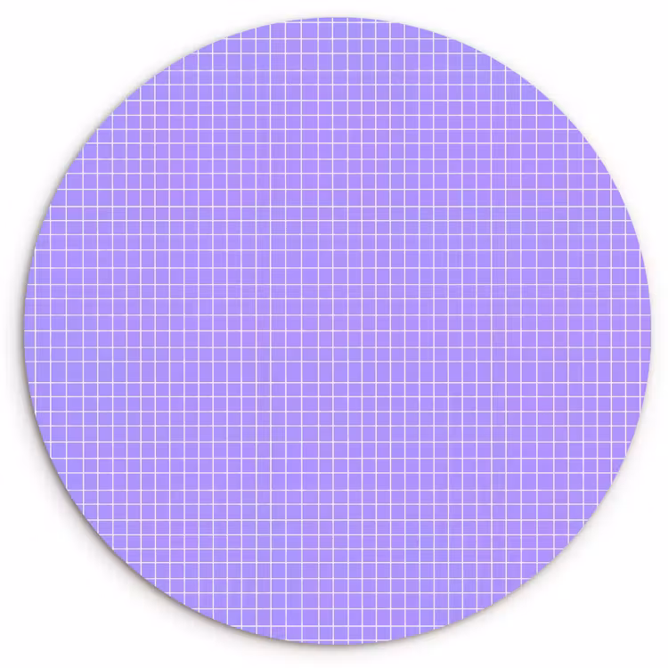 Glasbild Rund - Lila – Geometrisch – Raster – Minimalistisch – Muster — 1