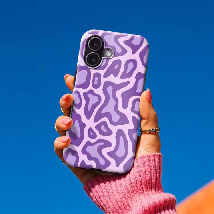 Handyhülle Toughcase - Lila – Abstrakt – Leopard – Flecken – Groovy – Muster — 2