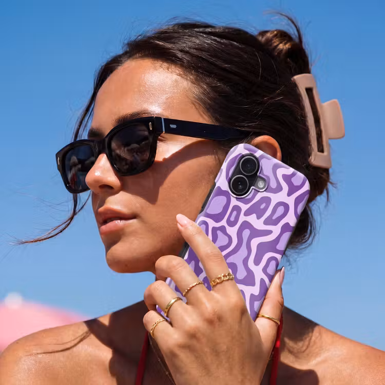 Handyhülle Toughcase - Lila – Abstrakt – Leopard – Flecken – Groovy – Muster — 6