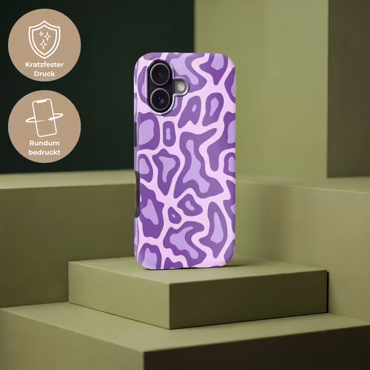 Handyhülle Toughcase - Lila – Abstrakt – Leopard – Flecken – Groovy – Muster — 7
