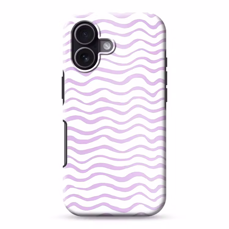 Handyhülle Toughcase - Lila – Geometrisch – Wellen – Linien – Muster — 1