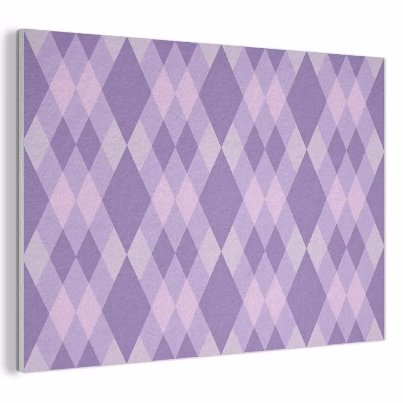 Akustikbild - Lila – Geometrisch – Rauten – Argyle – Muster — 1
