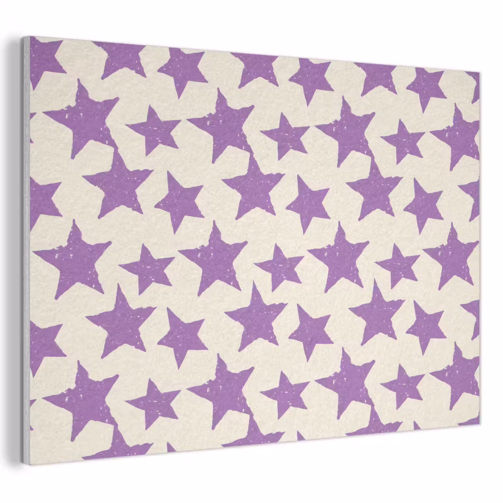 Akustikbild - Lila – Geometrisch – Sterne – Stempel – Muster — 1