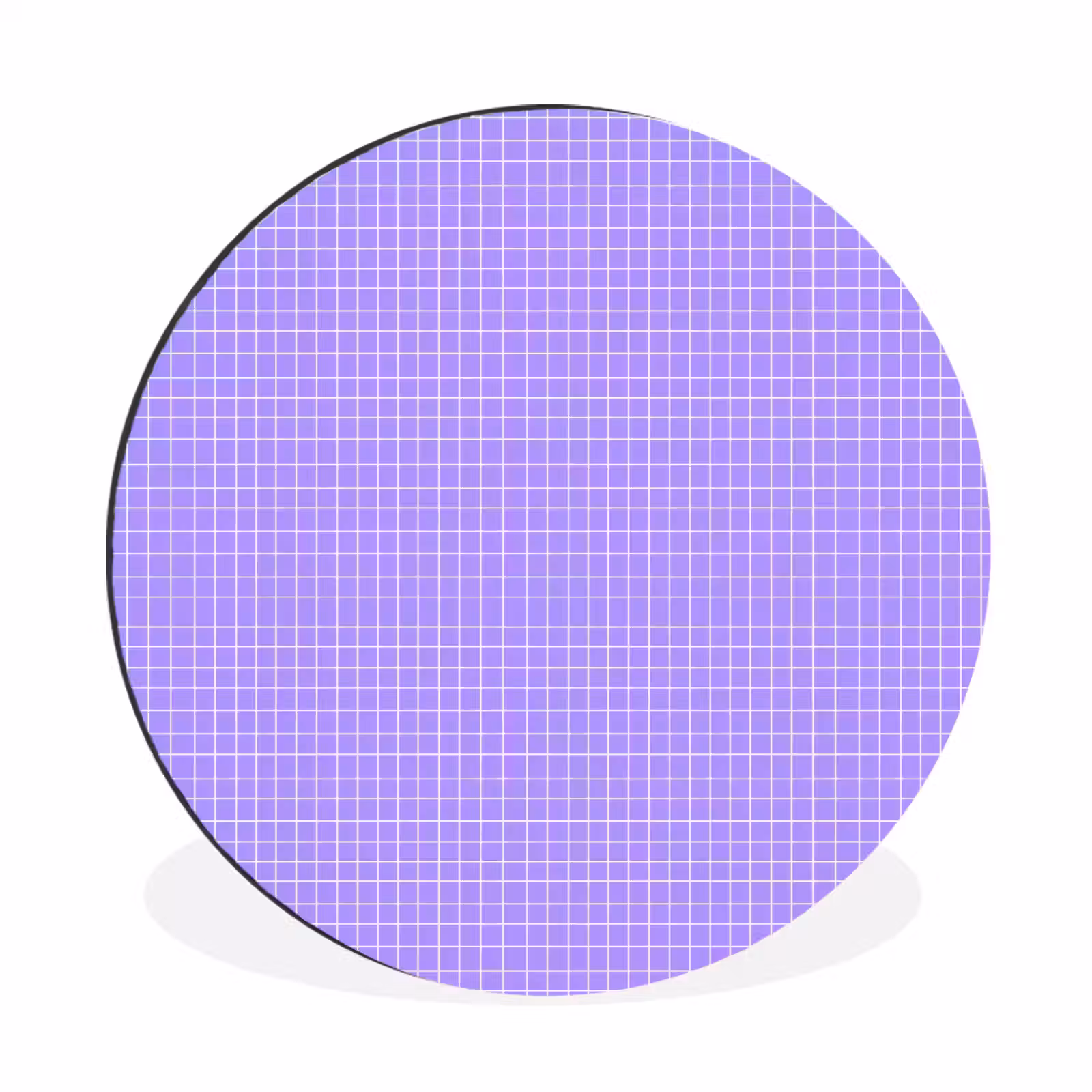 Alu-Dibond-Bild Rund - Lila – Geometrisch – Raster – Minimalistisch – Muster — 1