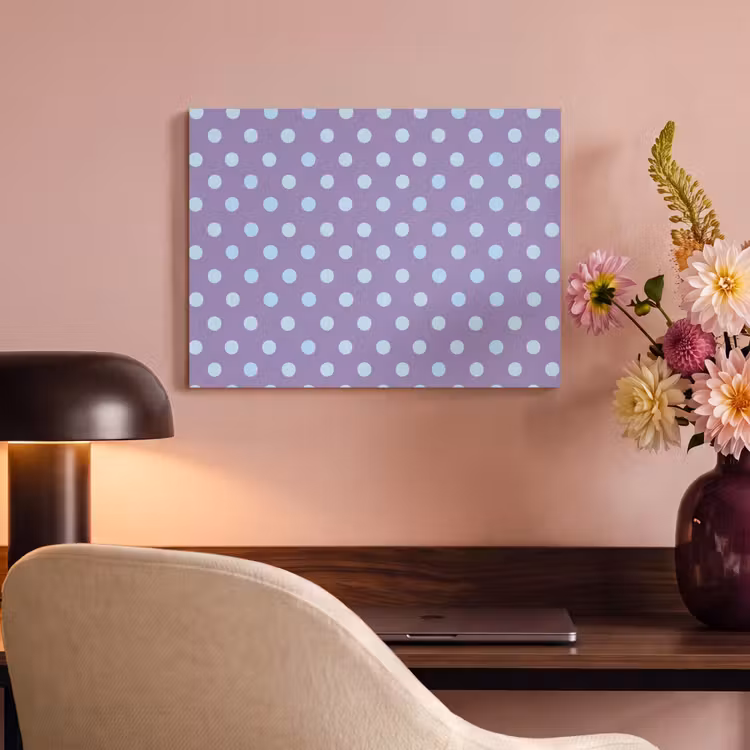 Akustikbild - Lila – Blau – Geometrisch – Punkte – Polka Dot – Muster — 6