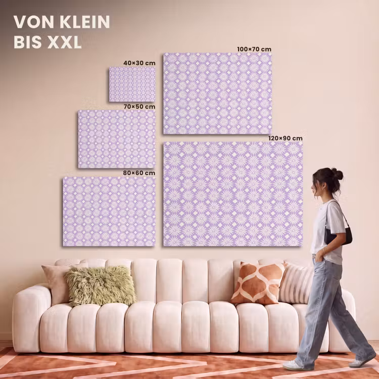 Akustikbild - Lila – Botanisch – Blumen – Gänseblümchen – Muster — 7