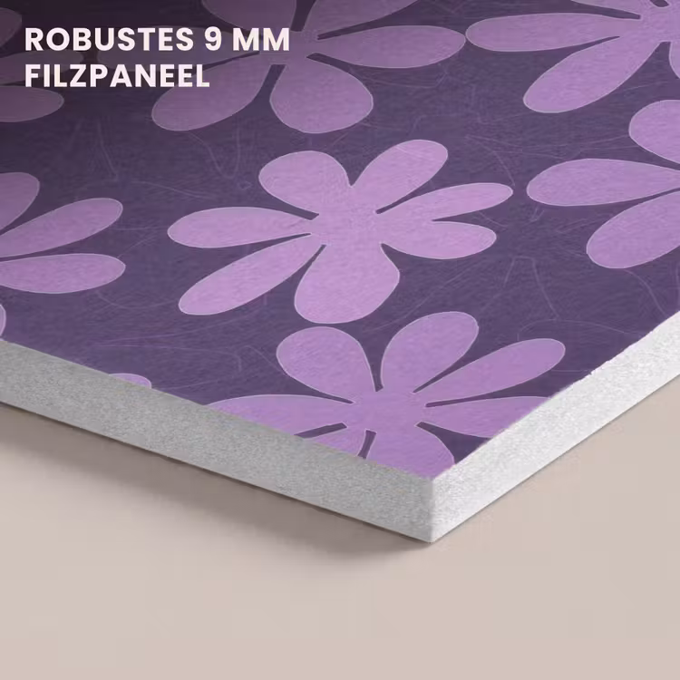 Akustikbild - Lila – Botanisch – Blumen – Retro – Muster — 5