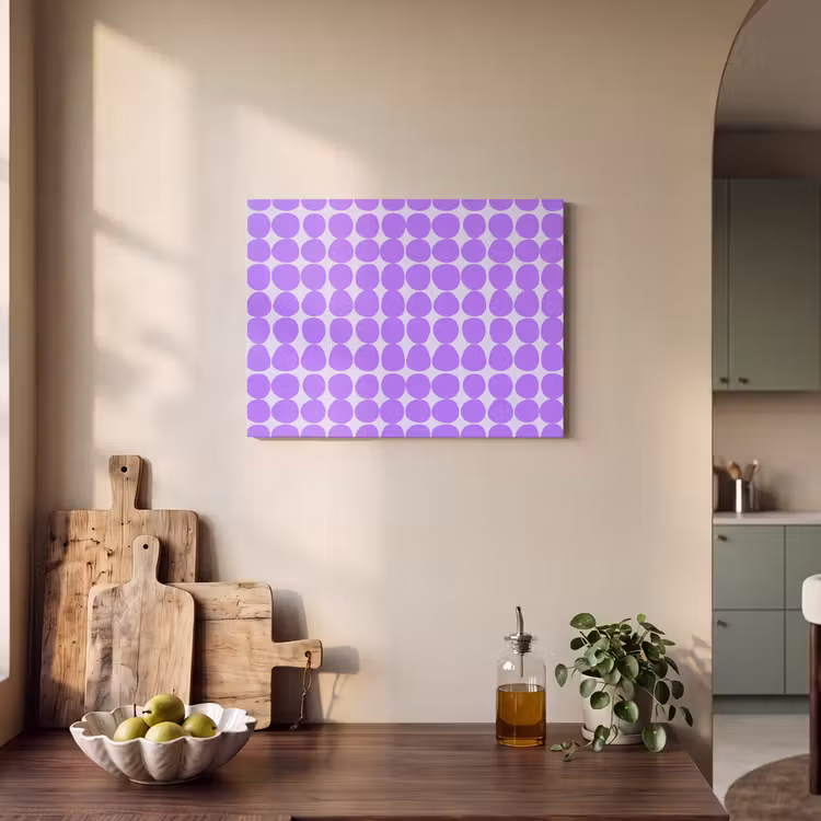 Akustikbild - Lila – Geometrisch – Punkte – Polka Dot – Muster — 4