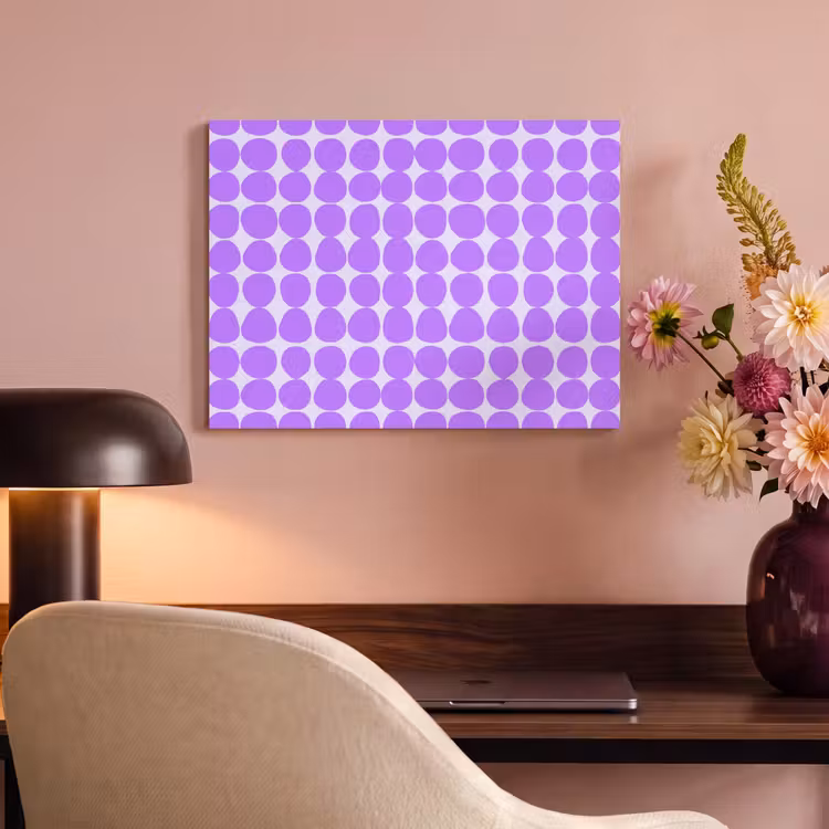 Akustikbild - Lila – Geometrisch – Punkte – Polka Dot – Muster — 6