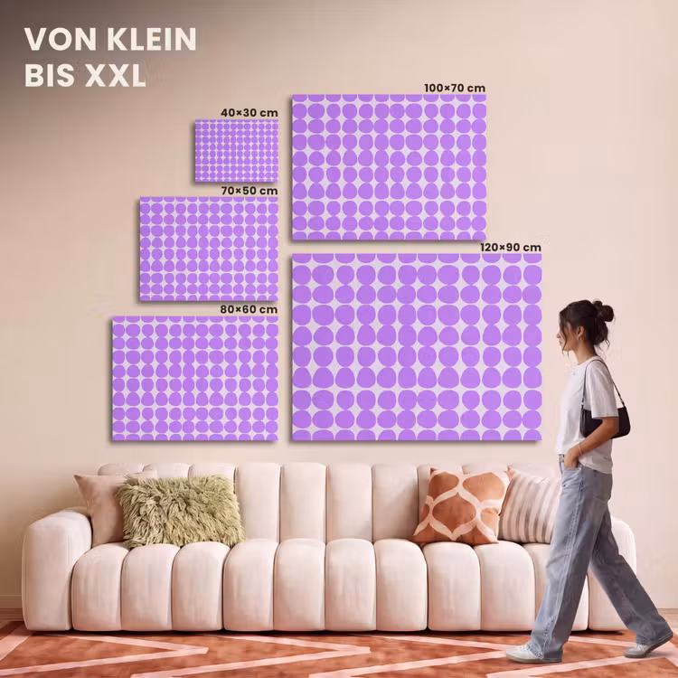 Akustikbild - Lila – Geometrisch – Punkte – Polka Dot – Muster — 7