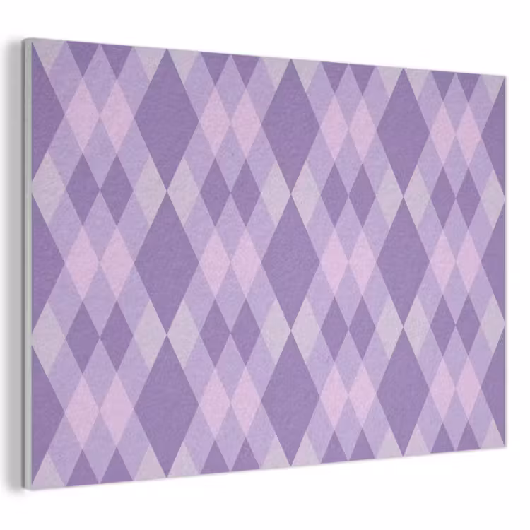 Akustikbild - Lila – Geometrisch – Rauten – Argyle – Muster — 1