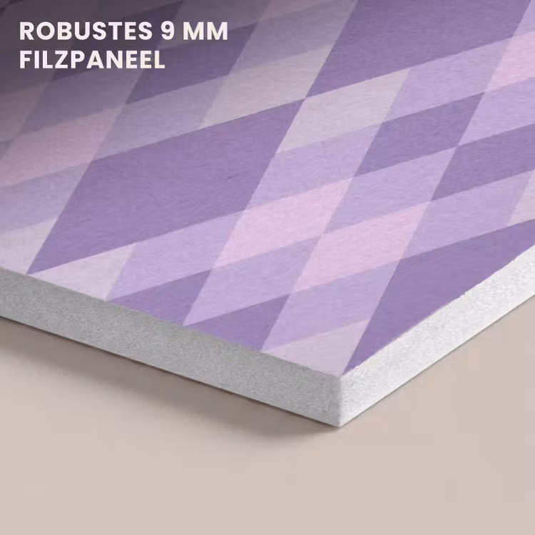 Akustikbild - Lila – Geometrisch – Rauten – Argyle – Muster — 5