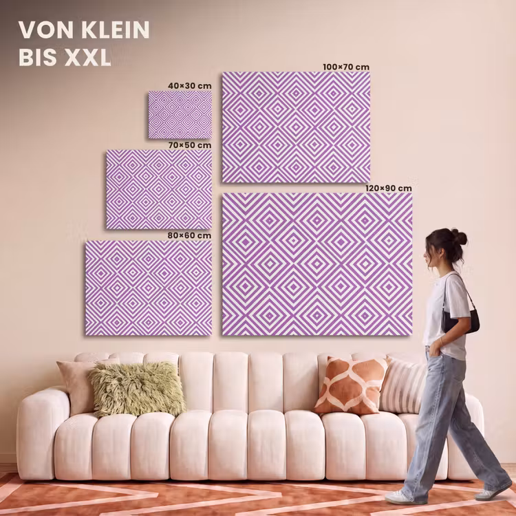 Akustikbild - Lila – Geometrisch – Rauten – Konzentrisch – Muster — 7