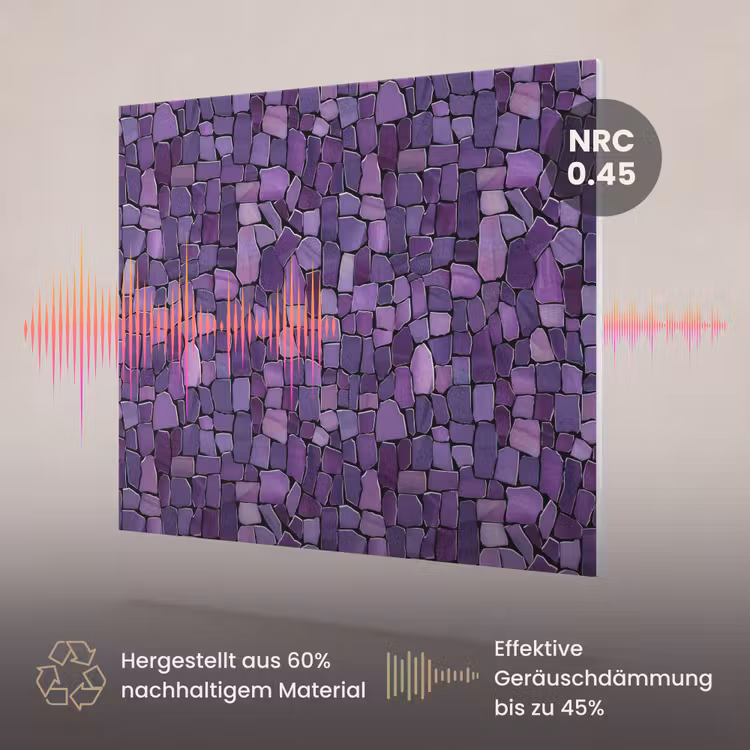 Akustikbild - Lila – Mosaik – Scherben – Stein – Muster — 3