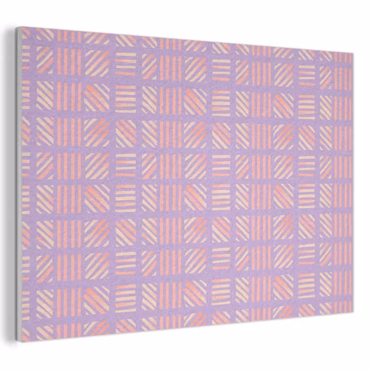 Akustikbild - Lila – Rosa – Geometrisch – Streifen – Blöcke – Muster — 1