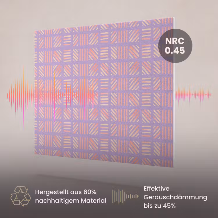 Akustikbild - Lila – Rosa – Geometrisch – Streifen – Blöcke – Muster — 3