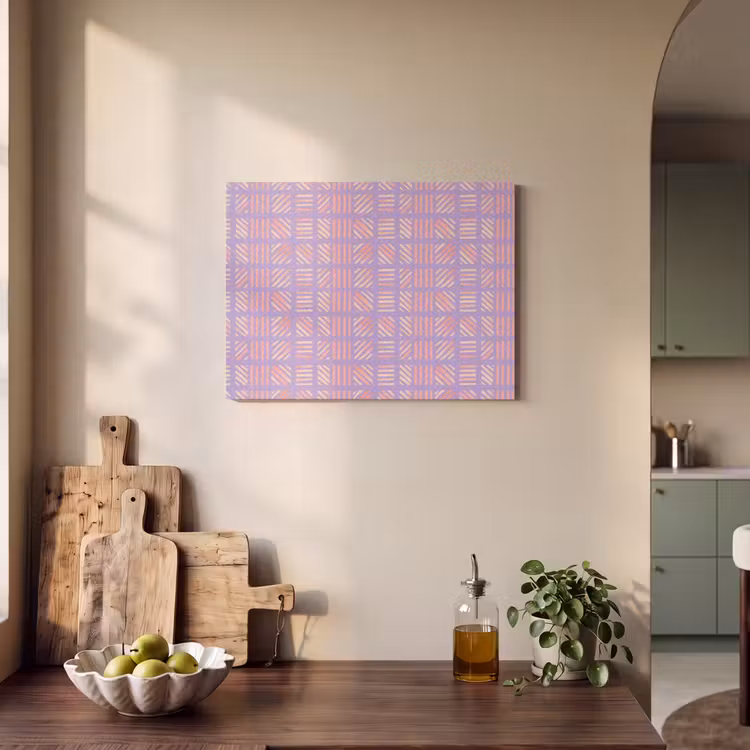 Akustikbild - Lila – Rosa – Geometrisch – Streifen – Blöcke – Muster — 4